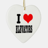 I HEART-liften (LOVE) Keramisch Ornament (Rechts)