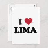 I Heart Lima Peru Briefkaart (Voorkant / Achterkant)
