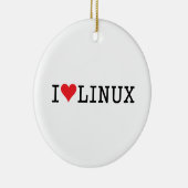 I Heart Linux 2 Keramisch Ornament (Rechts)