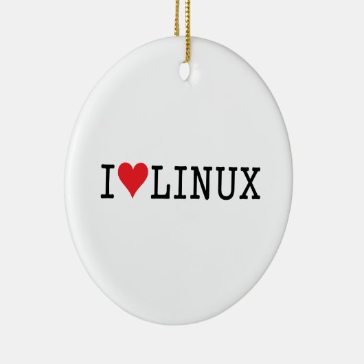 I Heart Linux 2 Keramisch Ornament (Rechts)