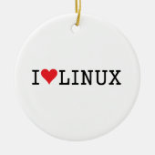 I Heart Linux 2 Keramisch Ornament (Voorkant)