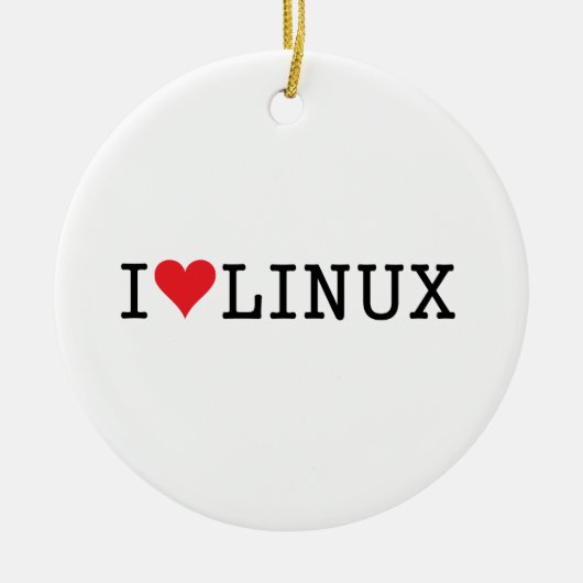 I Heart Linux 2 Keramisch Ornament (Voorkant)