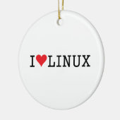 I Heart Linux 2 Keramisch Ornament (Links)