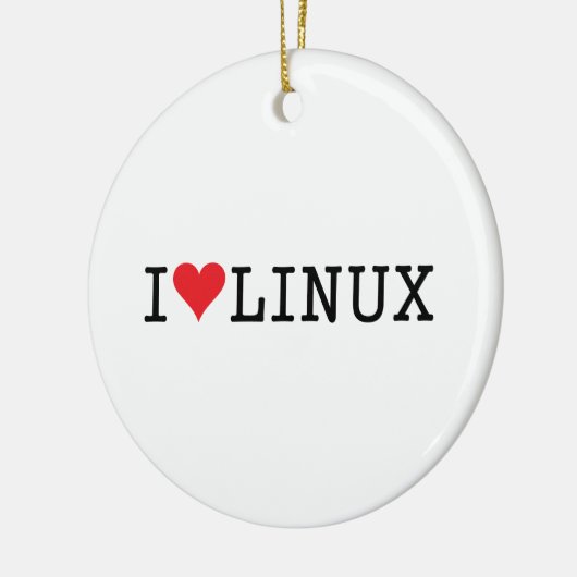 I Heart Linux 2 Keramisch Ornament (Links)