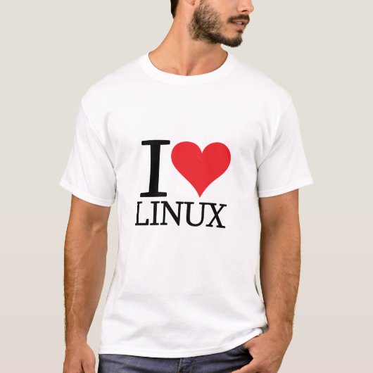 I Heart Linux T-shirt (Voorkant)