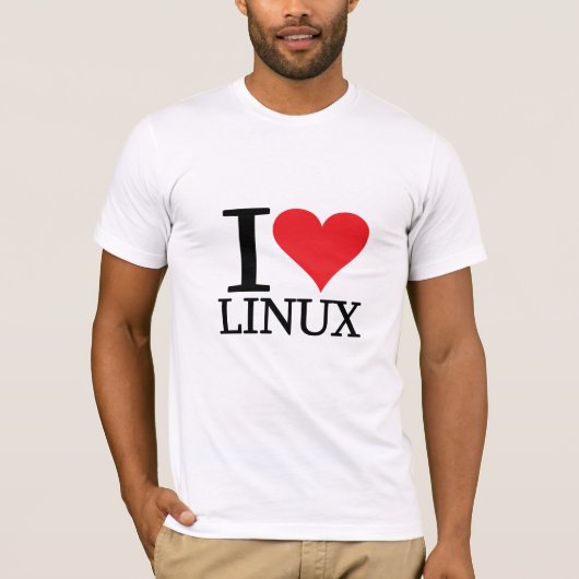 I Heart Linux T-shirt (Voorkant)