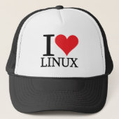 I Heart Linux Trucker Pet (Voorkant)