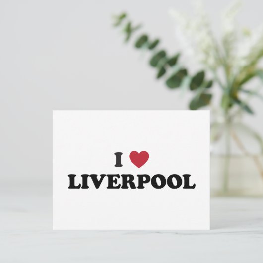 I Heart Liverpool England Briefkaart (Staand voorkant)