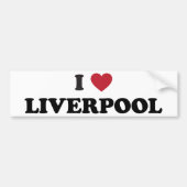 I Heart Liverpool England Bumpersticker (Voorkant)