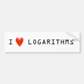 I Heart Logarthms Bumpersticker (Voorkant)