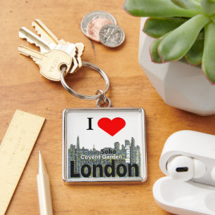 I Heart London Woordkunst Sleutelhanger