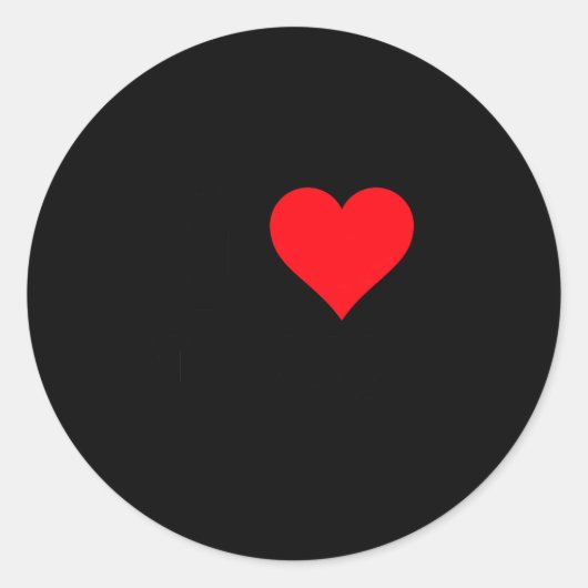 I Heart Louis First Name I Love D Stuff Premium Tr Ronde Sticker (Voorkant)