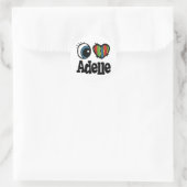 I Heart (Love) Adelle Ronde Sticker (Tas)