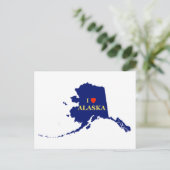 I Heart (Love) Alaska Briefkaart (Staand voorkant)