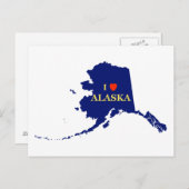 I Heart (Love) Alaska Briefkaart (Voorkant / Achterkant)