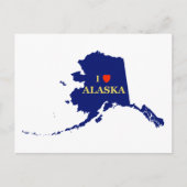 I Heart (Love) Alaska Briefkaart (Voorkant)