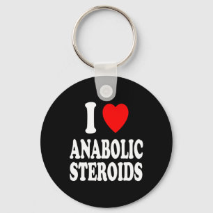 I Heart (Love) Anabole steroïden Bodybuilding Gewi Sleutelhanger