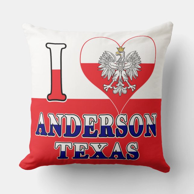 I Heart Love Anderson Texas Kussen (Voorkant)