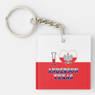I Heart Love Anderson Texas Sleutelhanger
