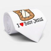 I Heart (Love) Baby Jesus Stropdas (Opgerold)