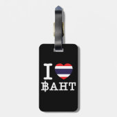 I Heart (Love) Baht Bagagelabel (Achterkant verticaal)