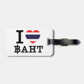 I Heart (Love) Baht Bagagelabel (Achterkant horizontaal)