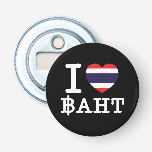 I Heart (Love) Baht Button Flesopener (Voorkant)