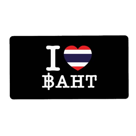 I Heart (Love) Baht Etiket (Voorkant)