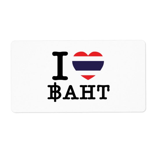 I Heart (Love) Baht Etiket (Voorkant)