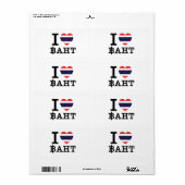 I Heart (Love) Baht Etiket (Full Sheet)