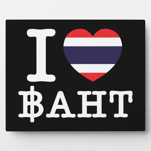 I Heart (Love) Baht Fotoplaat (Voorkant)