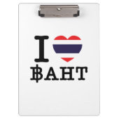 I Heart (Love) Baht Klembord (Voorkant)