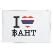 I Heart (Love) Baht Kussensloop (Achterkant)