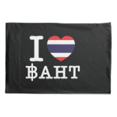 I Heart (Love) Baht Kussensloop (Achterkant)