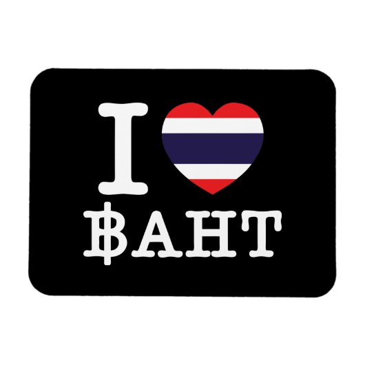 I Heart (Love) Baht Magneet (Horizontaal)
