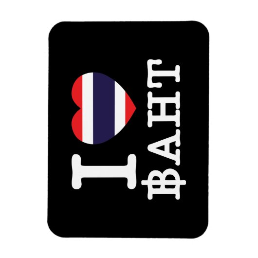 I Heart (Love) Baht Magneet (Verticaal)