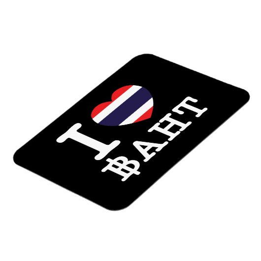 I Heart (Love) Baht Magneet (Linkerzijde)