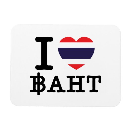I Heart (Love) Baht Magneet (Horizontaal)