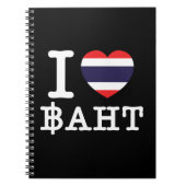 I Heart (Love) Baht Notitieboek (Voorkant)