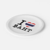 I Heart (Love) Baht Papieren Bordje (Gekanteld)