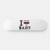 I Heart (Love) Baht Persoonlijk Skateboard (Horizontaal)
