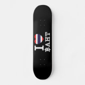 I Heart (Love) Baht Persoonlijk Skateboard (Voorkant)