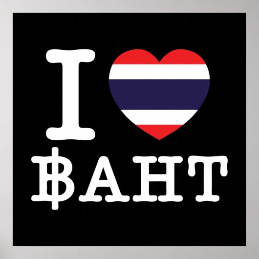 I Heart (Love) Baht Poster (Voorkant)