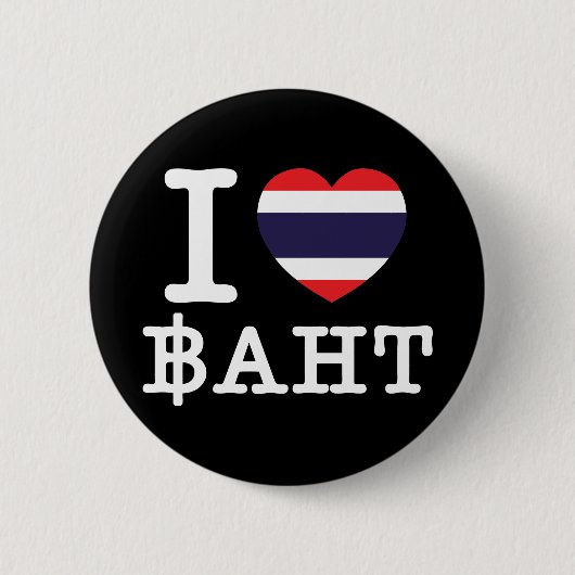 I Heart (Love) Baht Ronde Button 5,7 Cm (Voorkant)