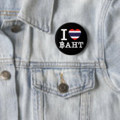 I Heart (Love) Baht Ronde Button 5,7 Cm (In situ)