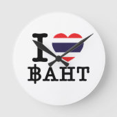 I Heart (Love) Baht Ronde Klok (Voorkant)