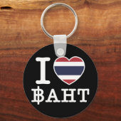 I Heart (Love) Baht Sleutelhanger (Voorkant)