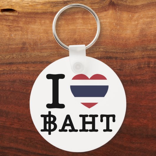 I Heart (Love) Baht Sleutelhanger (Voorkant)
