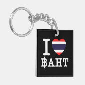I Heart (Love) Baht Sleutelhanger (Voorkant Links)