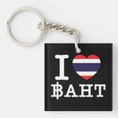 I Heart (Love) Baht Sleutelhanger (Voorkant)